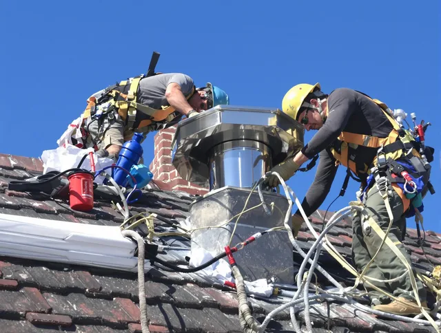 Protective chimney cap installed by Westmont Chimney Sweep in Westmont, CA