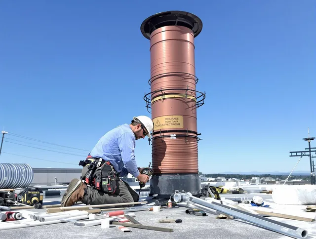 Installed chimney liner by Westmont Chimney Sweep in Westmont, CA