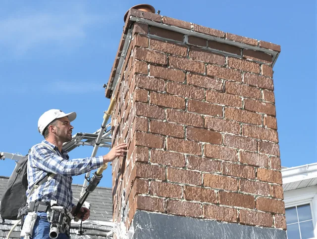 Brickwork for a chimney rebuild by Westmont Chimney Sweep in Westmont, CA