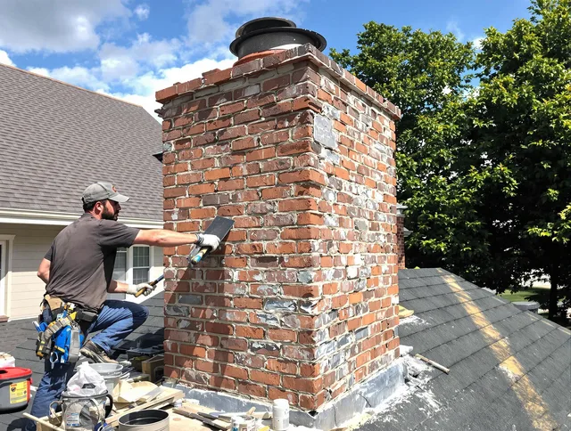 Completed chimney rebuild by Westmont Chimney Sweep in Westmont, CA