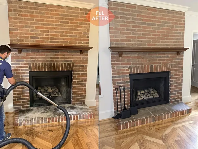 Westmont Chimney Sweep carefully sanitizing a fireplace in Westmont, CA