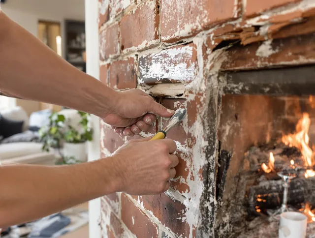 Routine fireplace repair by Westmont Chimney Sweep in Westmont, CA